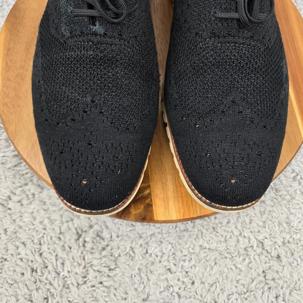 Cole Haan Mens 14 ZeroGrand Black Stitchlite Wingtip Business Casual Oxford Shoe